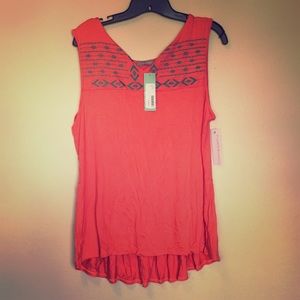 Loveappela embroidered knit top